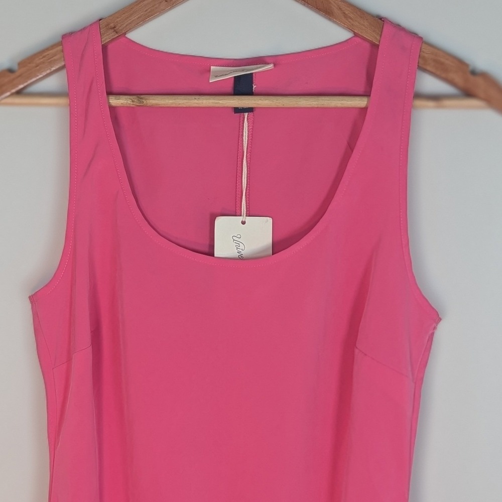 Universal Thread Pink Sleeveless Scoop Neck Maxi Dress XS Double Slit NWT
